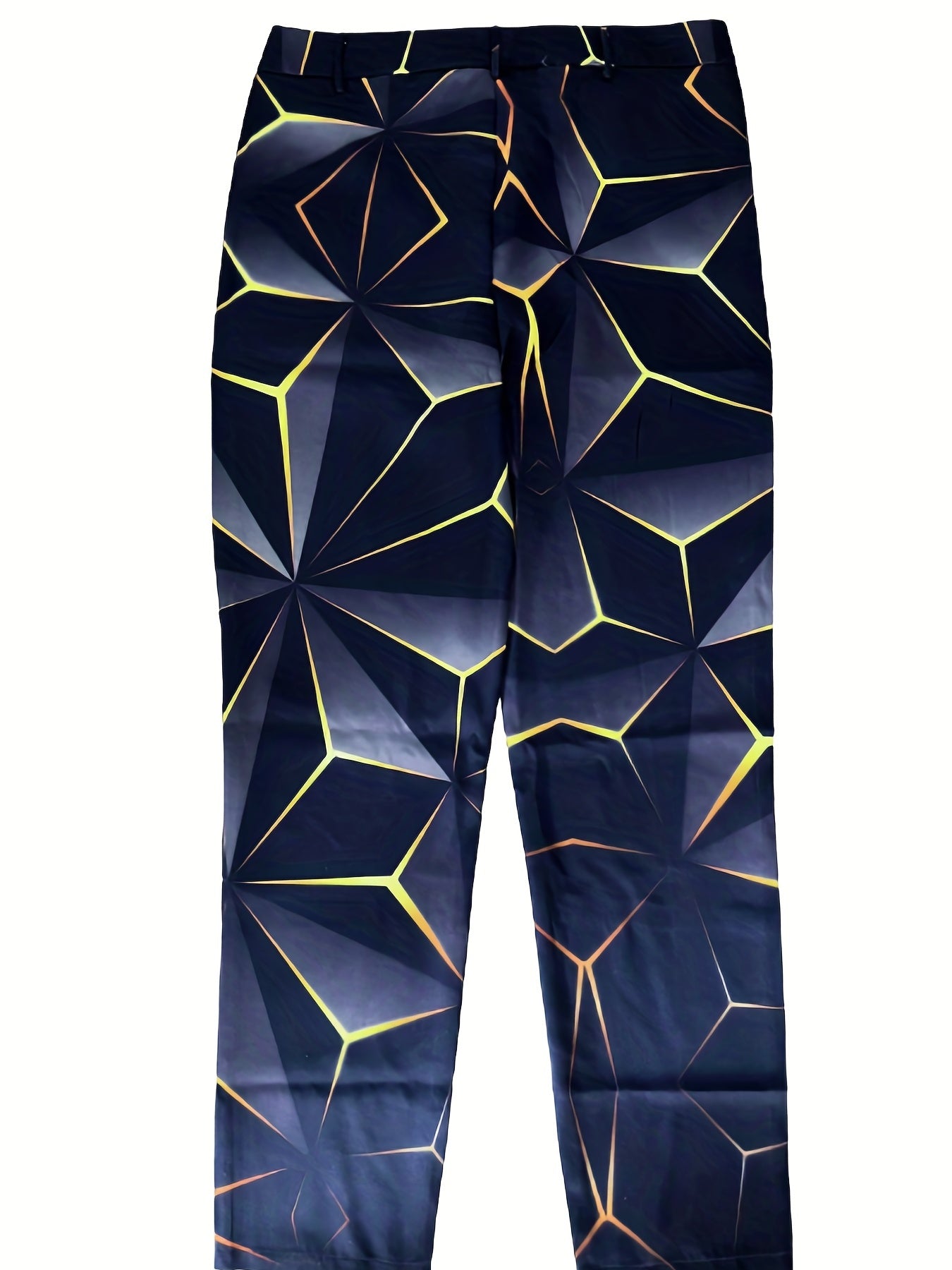 Geometric Print Casual Vintage Stretch Dress Pants For Business Party