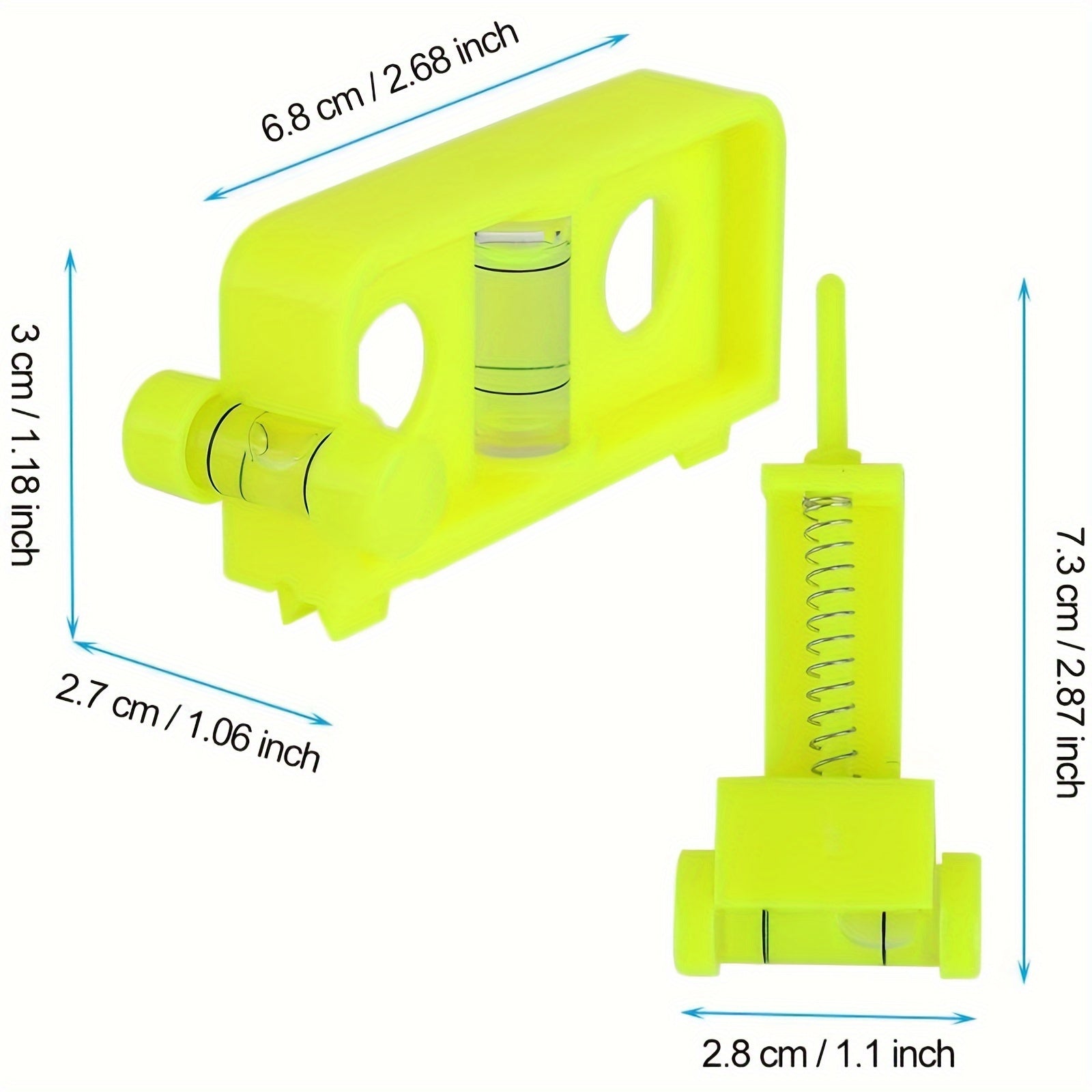2pcs Plastic Bubble Spirit Level For Measuring