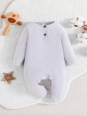 Striped Long Sleeve Romper for Baby Boys & Girls