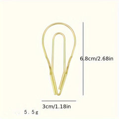 5pcs Metal Pen Clip Multifunctional Paper Clip Stationery Tool