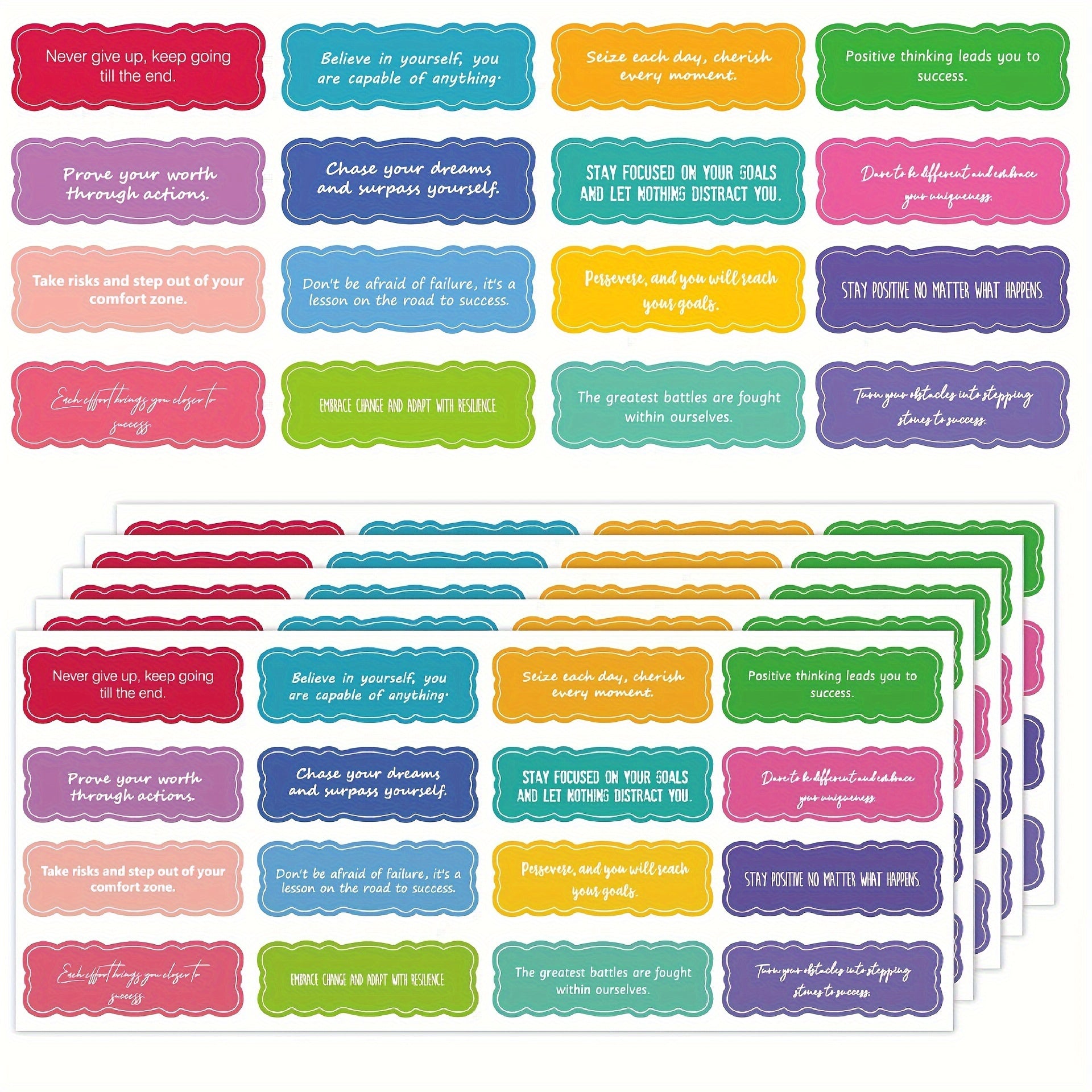 240pcs Encouraging Waterproof English Stickers Gift