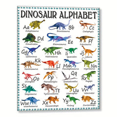 Dinosaur Alphabet Chart Hanger Educational Poster for Preschool 32x25