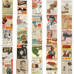 Retro Magazine Newspapers Stickers - DIY Decoration Waterproof Stickers