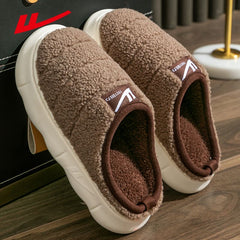 Men's Warm Fleece Non-Slip Slippers Winter