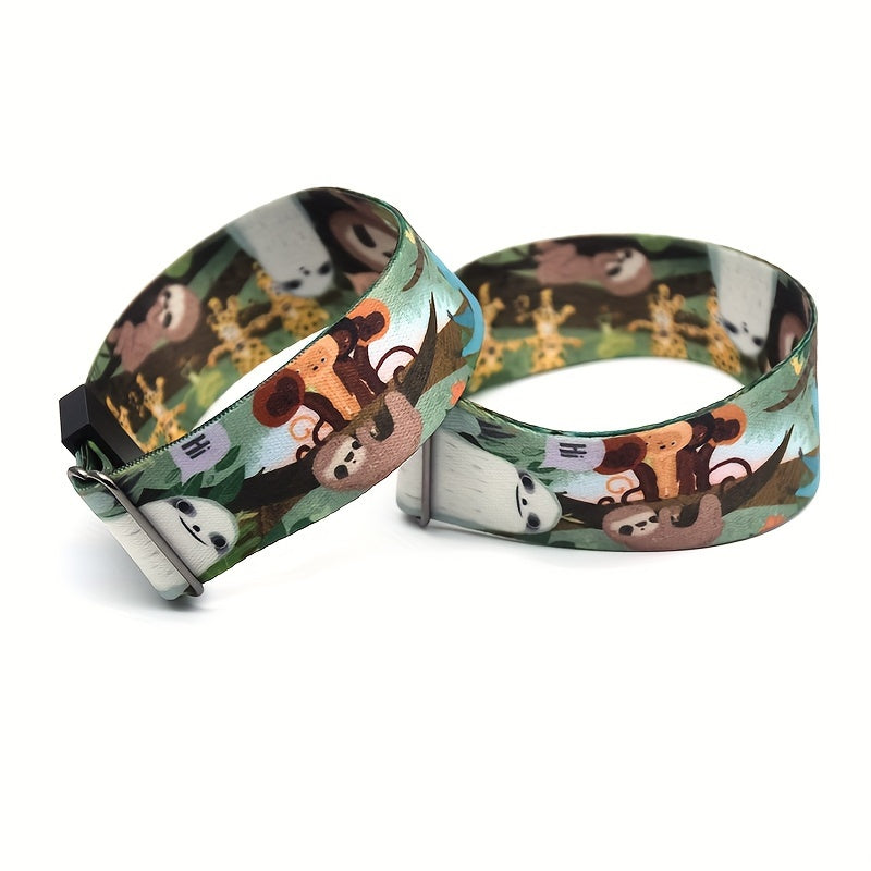 1pc Anime Print Bracelet Waterproof Durable Reusable Wristband Christmas Gift