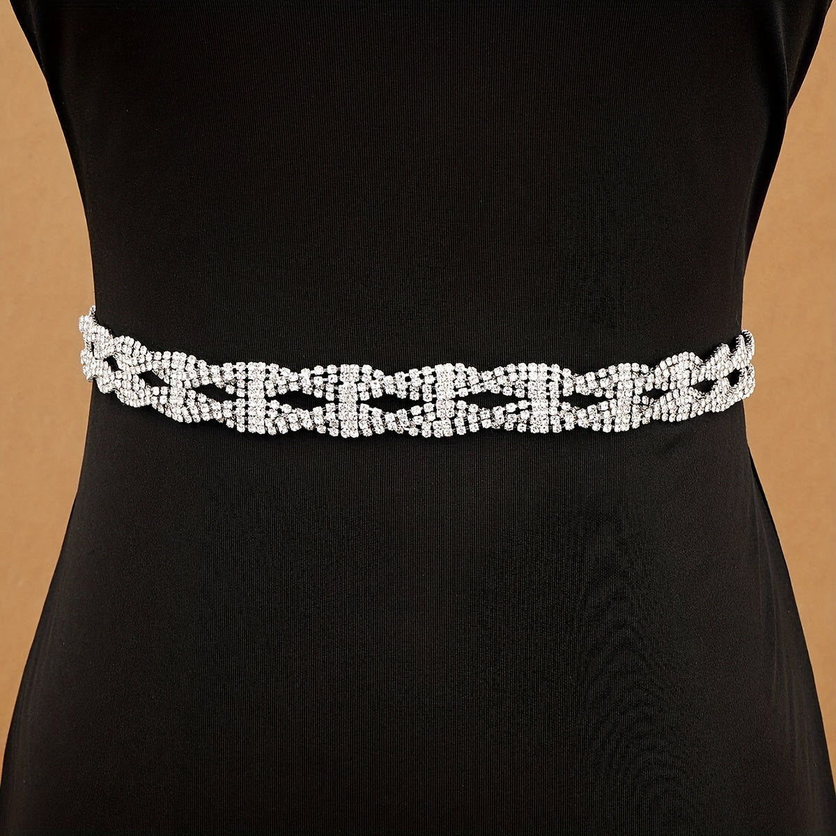 Rhinestones Waist Chain Dress Up Decorative Accessories Waistbands