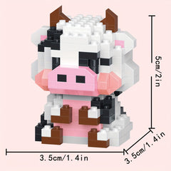 Mini Animal Building Blocks Toys Chicken Cow Crocodile Ducks Elephant