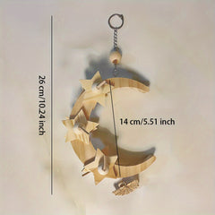 Wood Bird Swing Parrot Moon Star Swing Toys For Pet Training