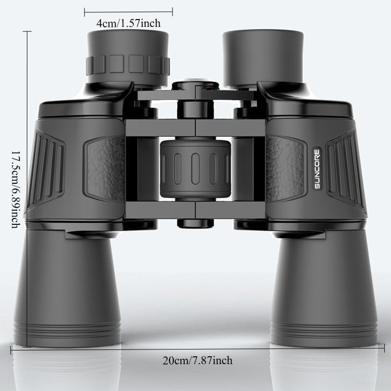 High Magnification HD Binoculars 10x50 w/ Large Eyepiece & Ergonomic Case