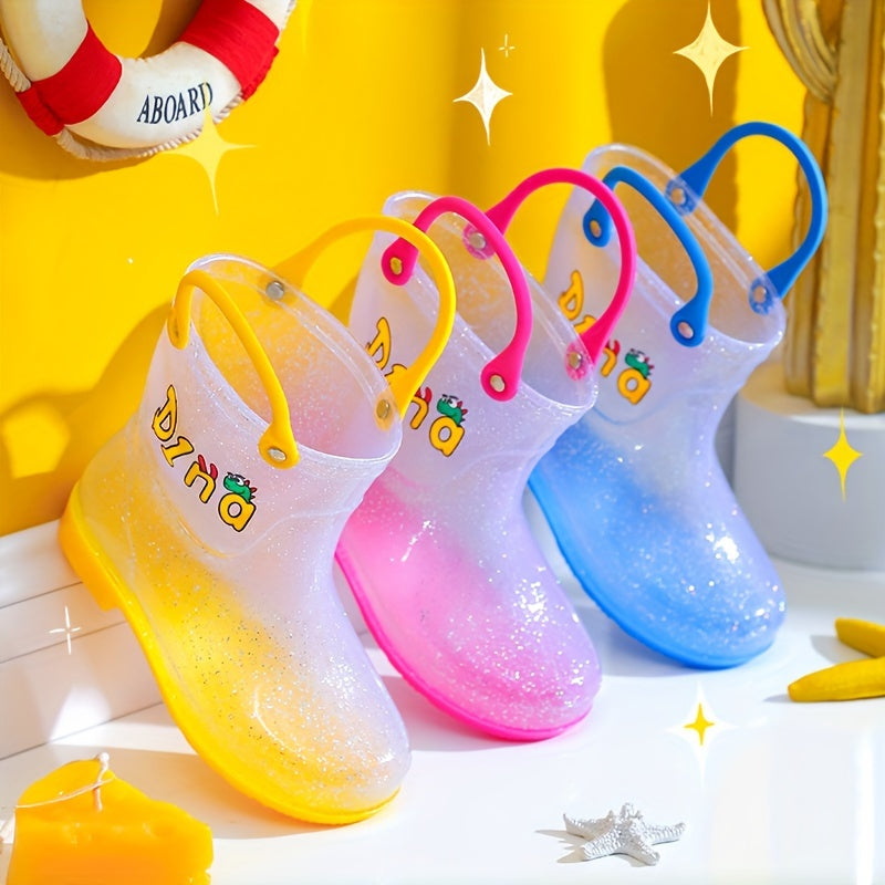 Girl's Rain Boots Comfy Non Slip Waterproof Casual Shoes