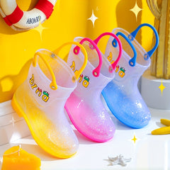 Girl's Rain Boots Comfy Non Slip Waterproof Casual Shoes