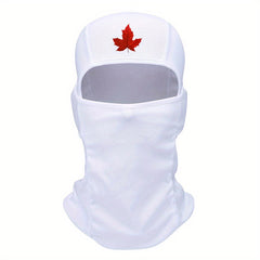 Canada Maple Leaf Print Mask Hood Men Women Outdoor Riding Balaclava Hat
