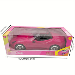 Pink Sports Car for Dolls Play House Toys