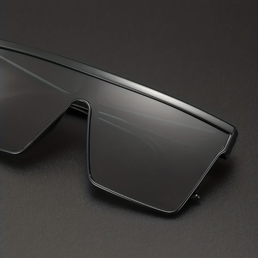 Oversized Flat Top Sunglasses Y2K Rivet Square Frame Glasses UV400