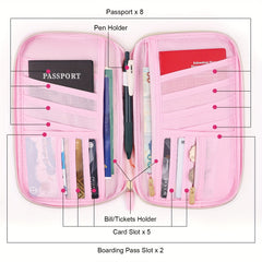 Lychii Passport Wallet Family Organizer RFID Blocking