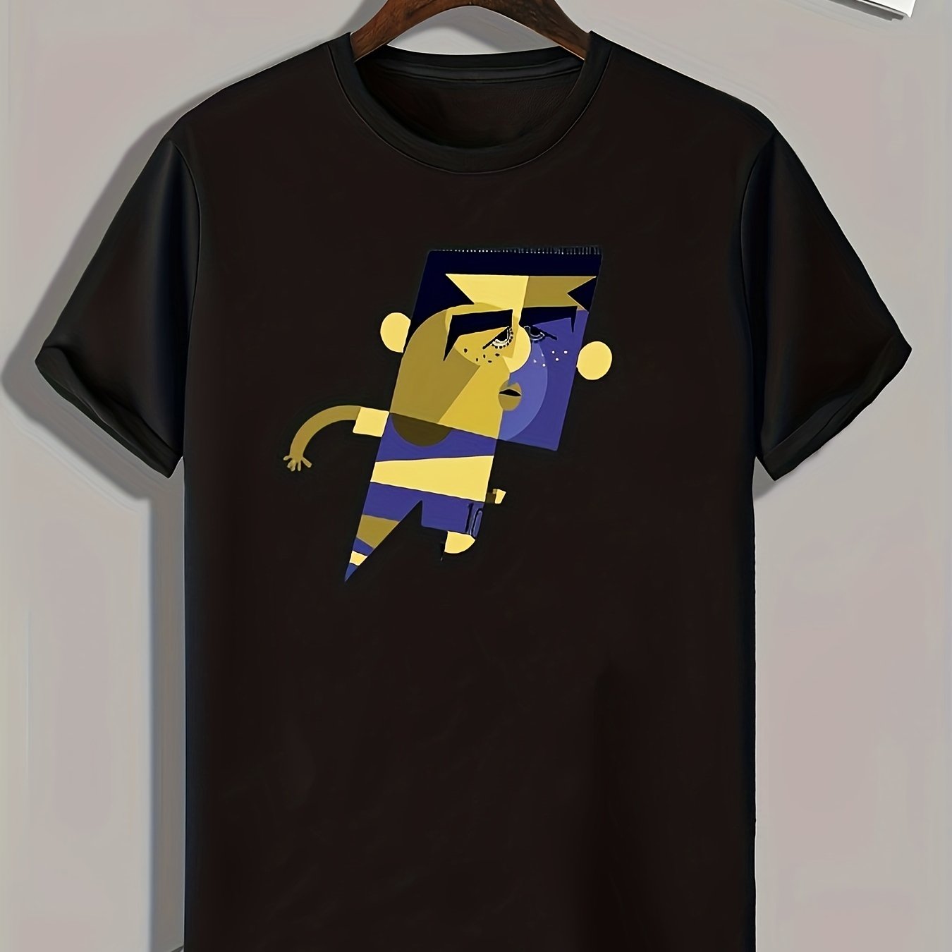 Football Player Pattern Print Men's Sports T-shirt