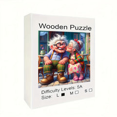 Unique Animal Shape Wooden Puzzle for Grandparents