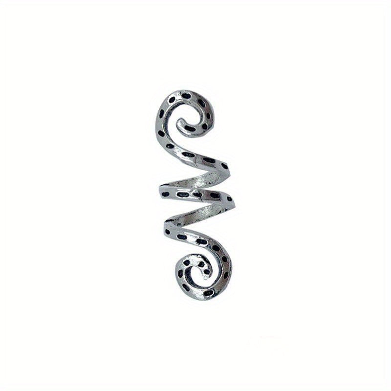 Vintage Gold Spiral Hair Clip for Dreadlocks and Braids