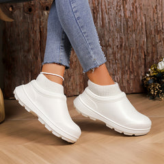 Women's Plush Lined Waterproof Ankle Rain Boots
