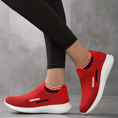 Women's Block Slip on Walking Shoes Comfy & Lightweight Athletic Sneakers