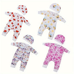 18" Onesie Hat Doll Clothes for 43Cm Dolls
