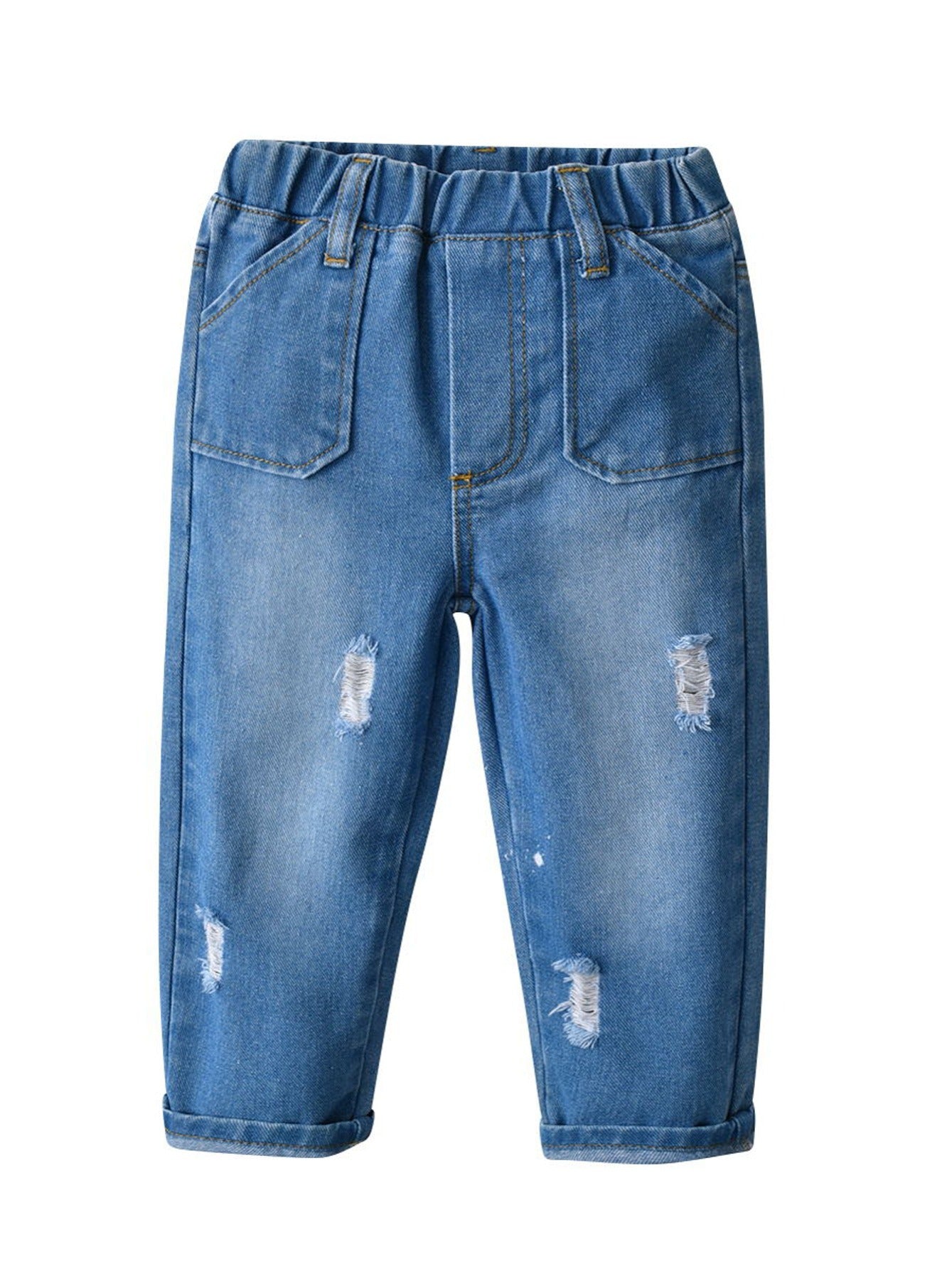 Boys Distressed Ripped Casual Jeans