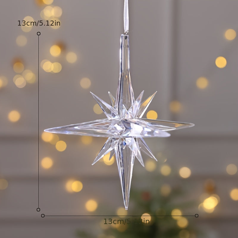 Acrylic Snowflake Christmas Tree Decorations Crystal Pendant