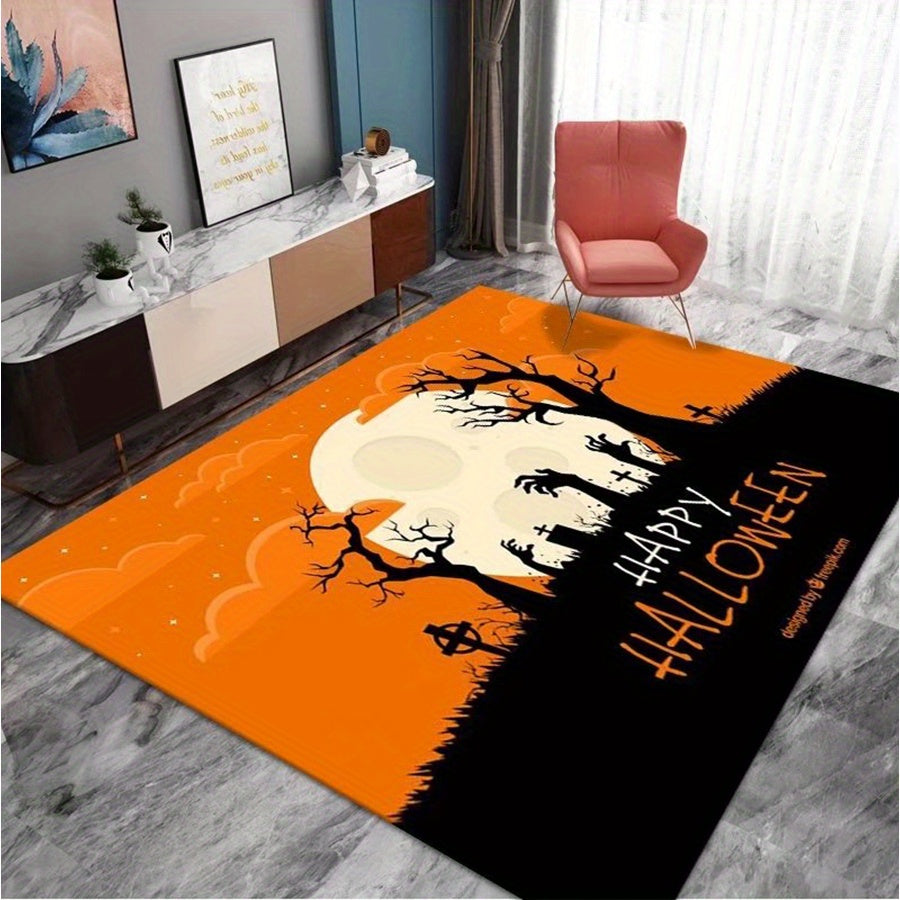 Crystal Velvet Halloween Room Decor Floor Mat