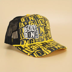 Hip Hop Graffiti Couple Trucker Hat Y2K Letter Printed Baseball Cap