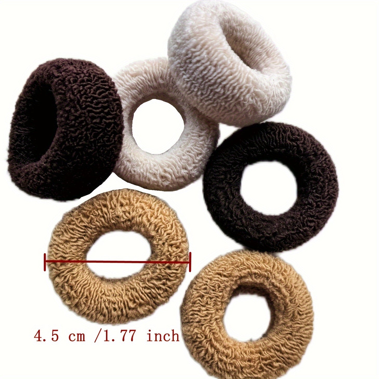 6pcs Large Size Thick Hair Rope Sports Hair Ties High Elastic Hair Bands