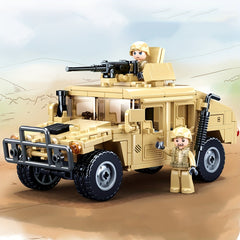Vehicle Building Block Toys with Two Figures Classic Car Model DIY Toy