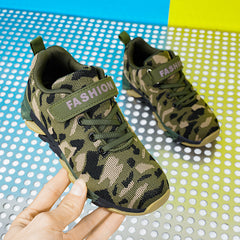 Boys Camouflage Soft Sole Sneakers Lightweight Breathable Non slip Running Shoes