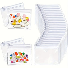 10pcs Travel Pill Pouch Bags Zippered Pouch Set Reusable Baggies