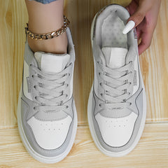 Colorblock Lace Up Skate Shoes Casual Low Top Sneaker Women's Footwear