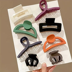 8pcs Plain Hair Clips Claw Clips Girls Hair Accessories