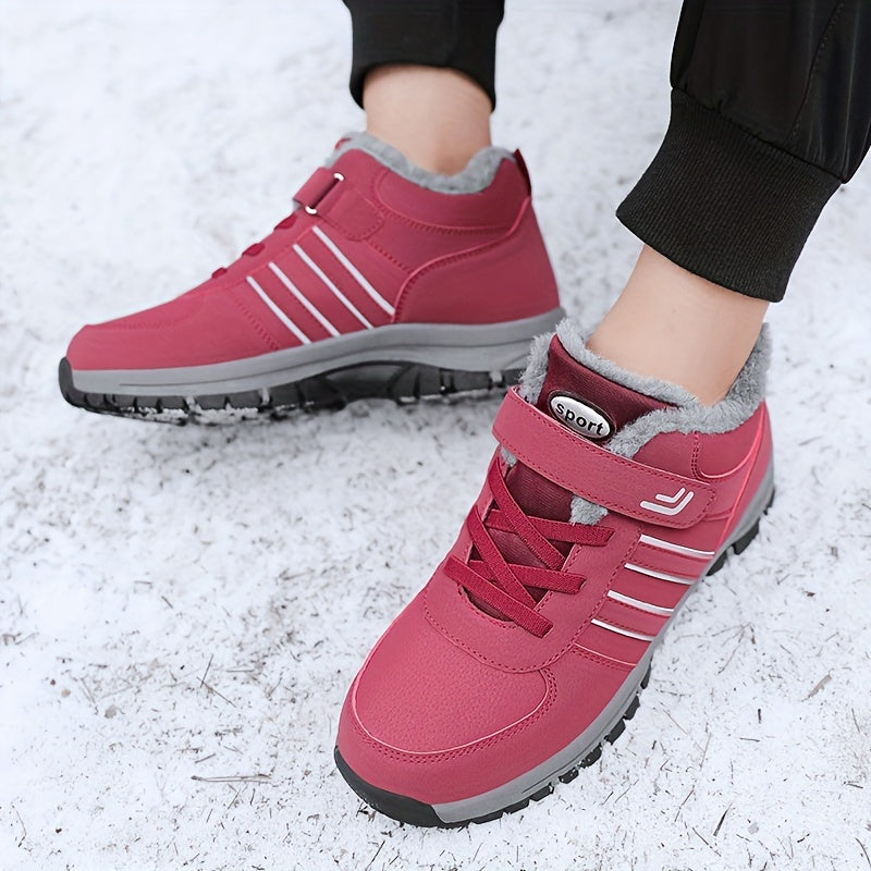Plush Lined Thermal Snow Boots Non Slip Outdoor Winter Warm Hiking Shoes