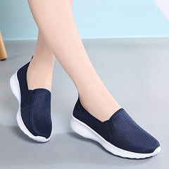 Women's Mesh Sports Shoes Breathable Slip On Sneakers Low Top Loafers