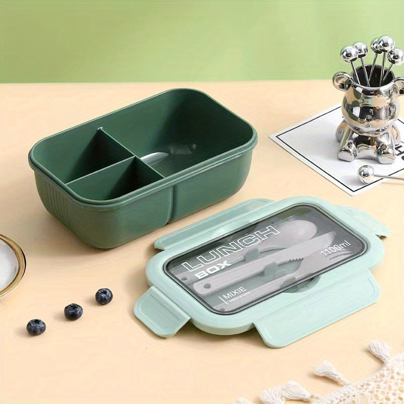 Stackable Bento Boxes with Cutlery Set Leak Proof Lunch Container
