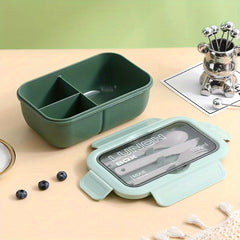 Stackable Bento Boxes with Cutlery Set Leak Proof Lunch Container