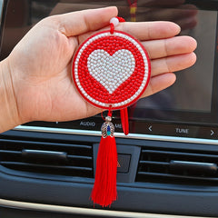 DIY Diamond Painting Car Hanging Ornaments Crafts Holiday Birthday Love