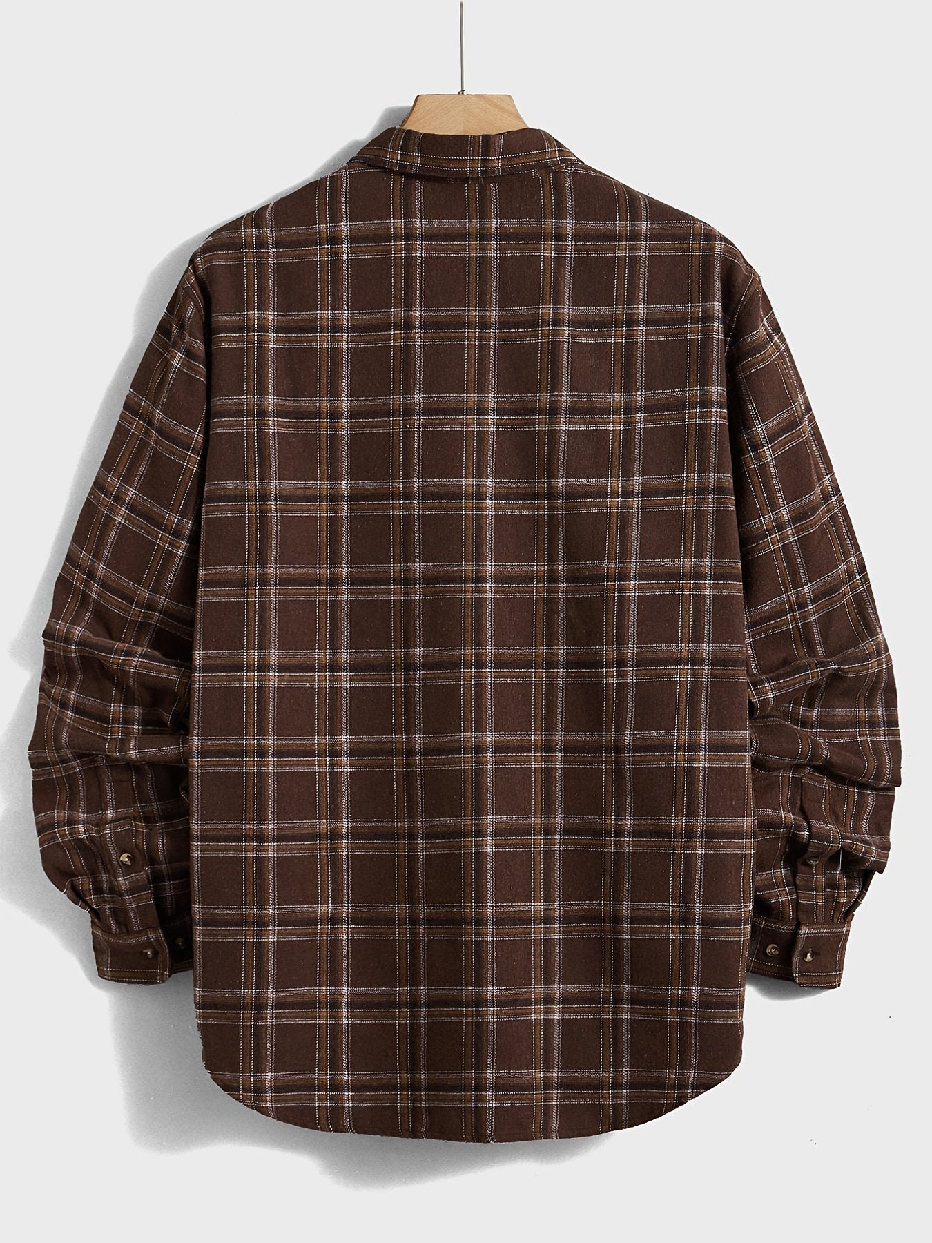 Men's Casual Plaid Shirt Outdoor Long Sleeve Lapel Stylish Comfort