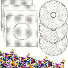 4Pcs Fuse Beads Boards 5mm Large Clear Plastic Pegboards for Jewelry Making