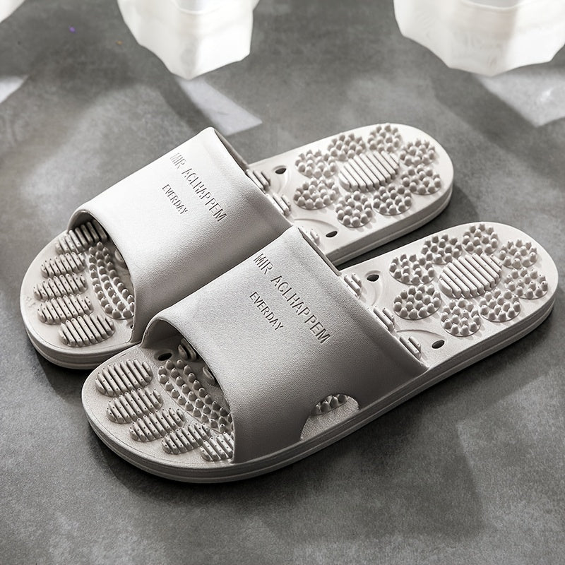 Men's Massage Slides Non Slip Slippers Open Toe Shoes