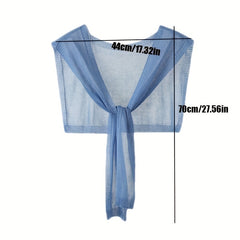 Solid Sunscreen Shawl Wrap Thin Knitted Versatile Scarf for Women