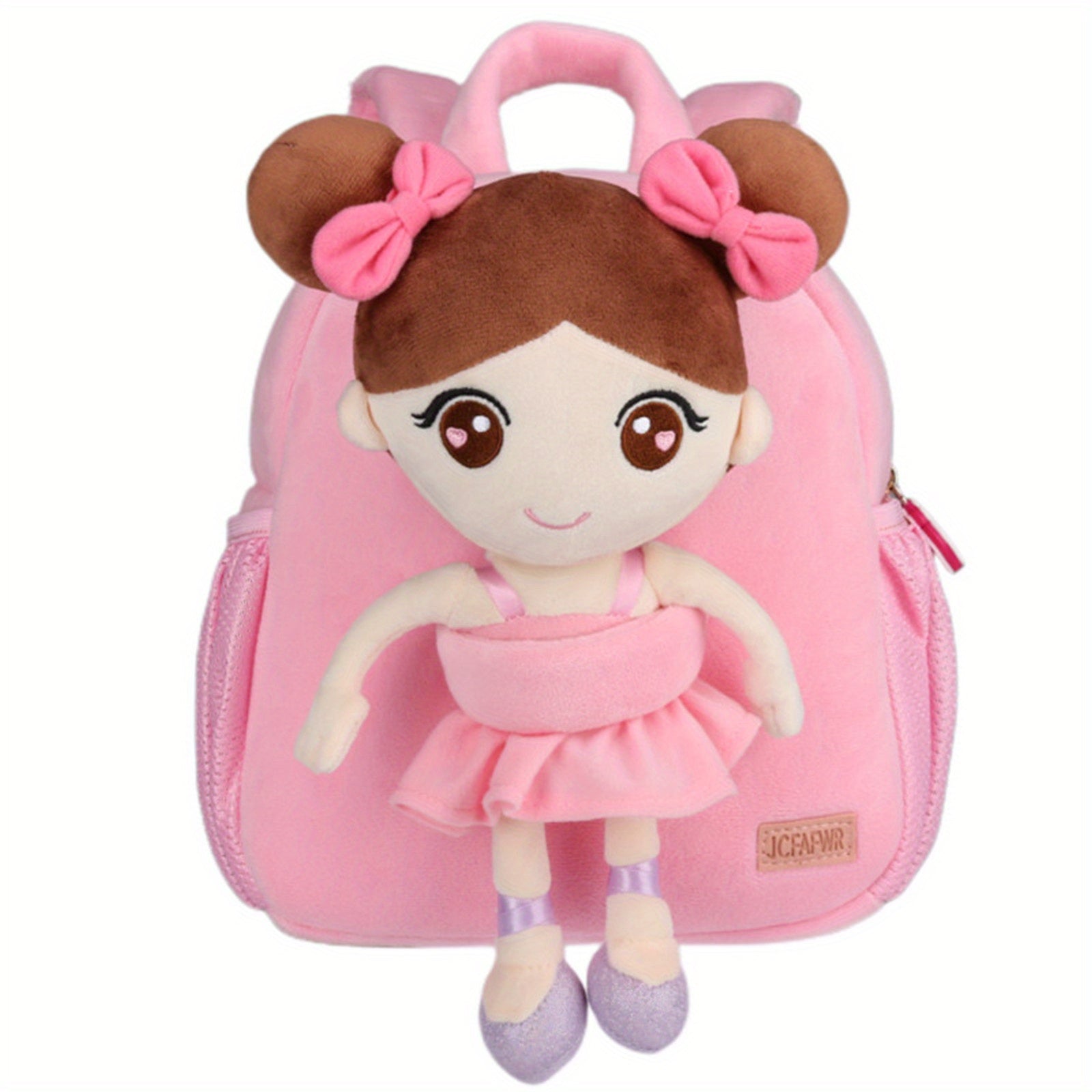 Toddler Plush Doll Shoulder Backpack for Kids 1-5 Years