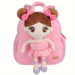 Toddler Plush Doll Shoulder Backpack for Kids 1-5 Years