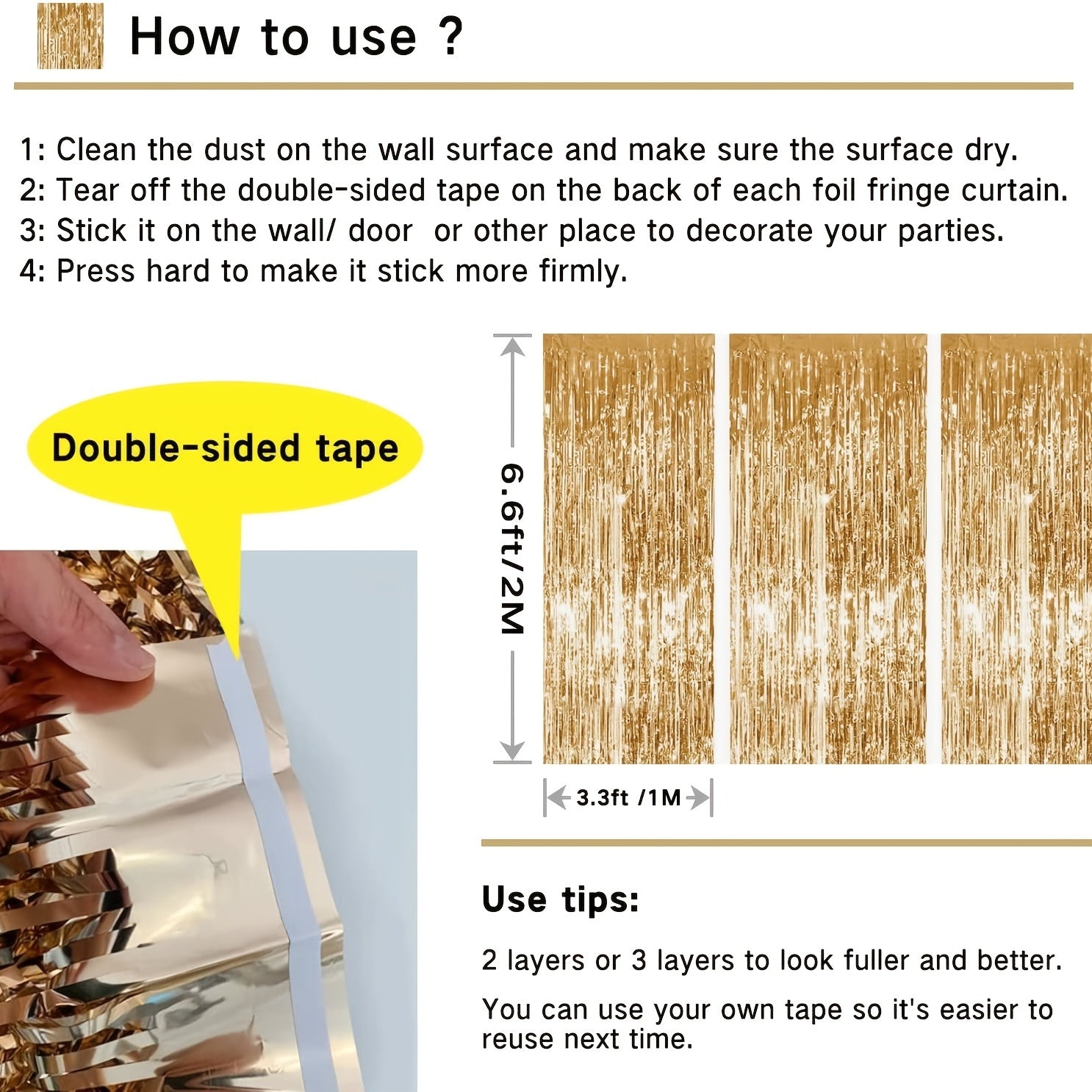 Golden Rain Curtain Wedding Decoration