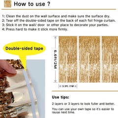 Golden Rain Curtain Wedding Decoration