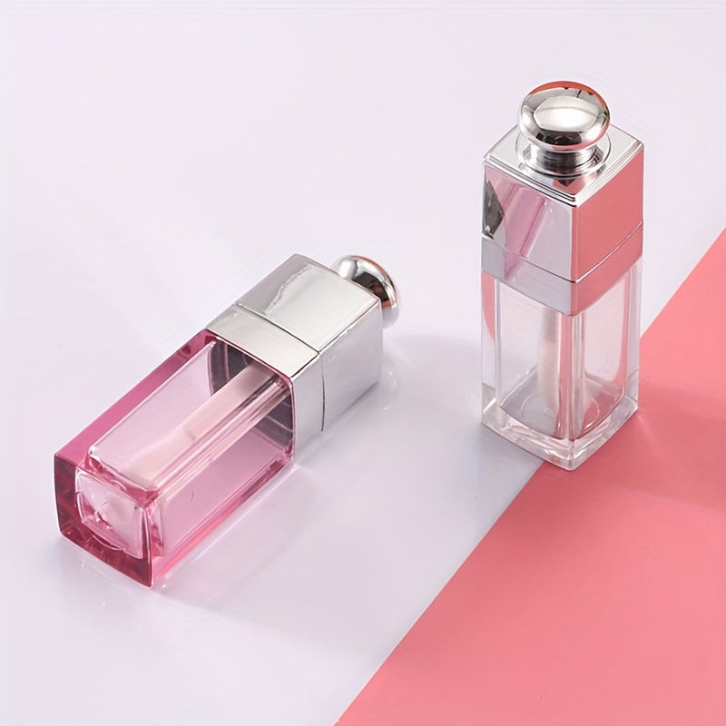 Square Lip Glaze Empty Tube Large Brush Head Long Lasting Waterproof