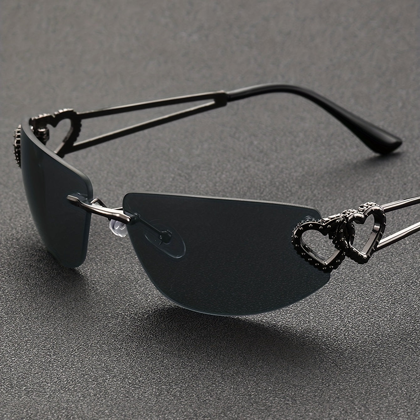 Y2K Heart Hollow Gradient UV400 Sun Shades